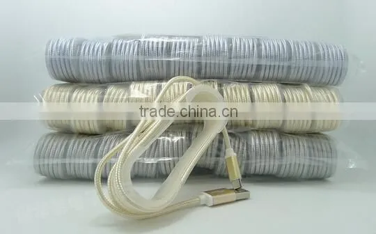 wholesale price new design v8 micro usb cable for android phone charging cable 1.5m fabric braided cable charger