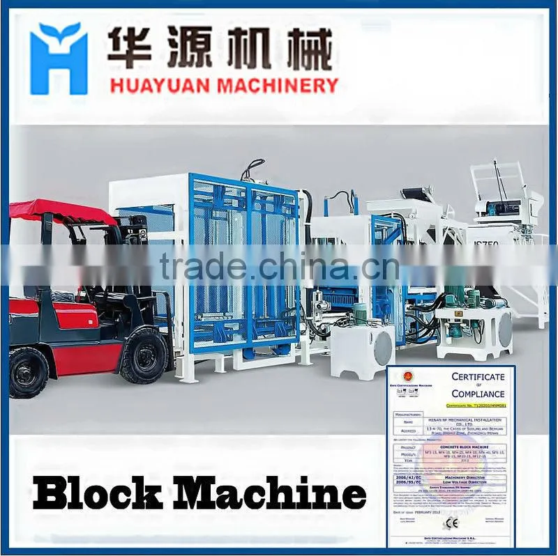Hydraulic pressure cement block making machine HYM 6-15
