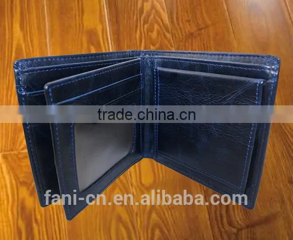 Three design multiple card holder mens leather wallets with coin pocket for boys