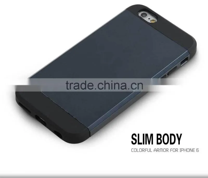 LZB hot selling Slim Colorful Armor phone case for iphone6,back cover case for iphone 6,for iphone 6 cover