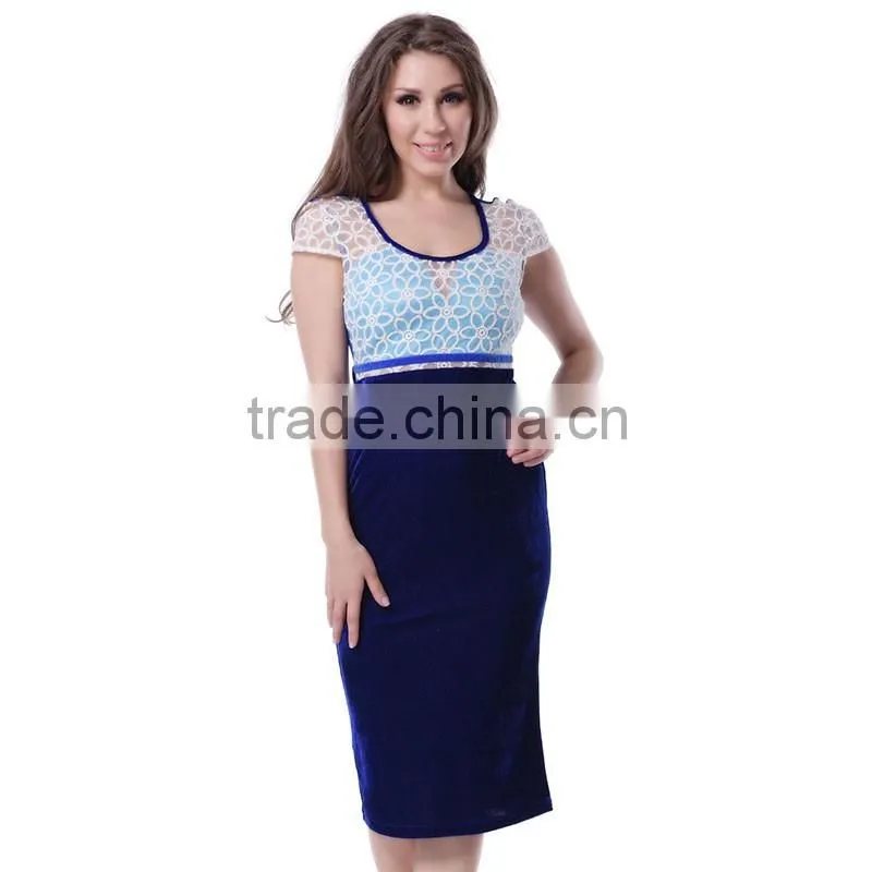 Special design and high quality assymetric cut modern women fashionable dress