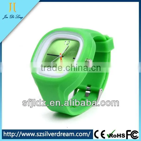 Kids Fashion Watches Square Face Jelly Watch Silicone Watch