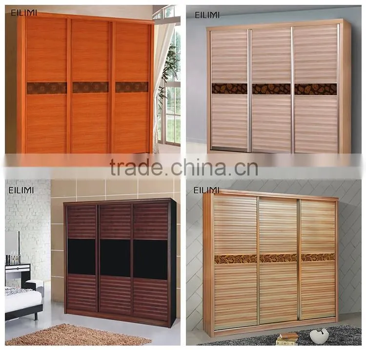 Environmental E1 18mm MDF wood sliding wardrobe door mechanism for bedroom
