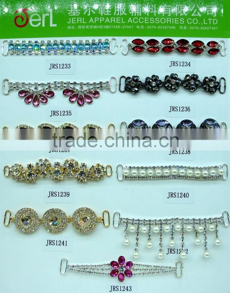 lady shoe buckle with rhinestone