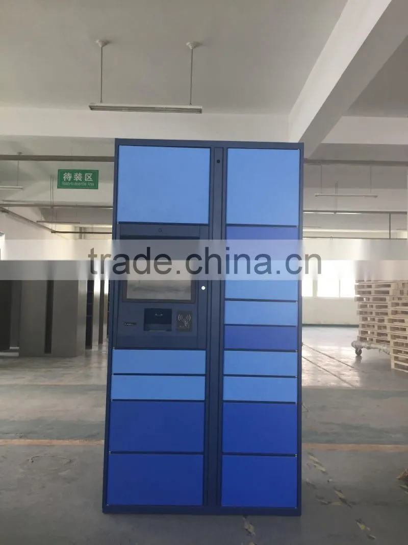 paystation,blue,smart parcel locker,double column