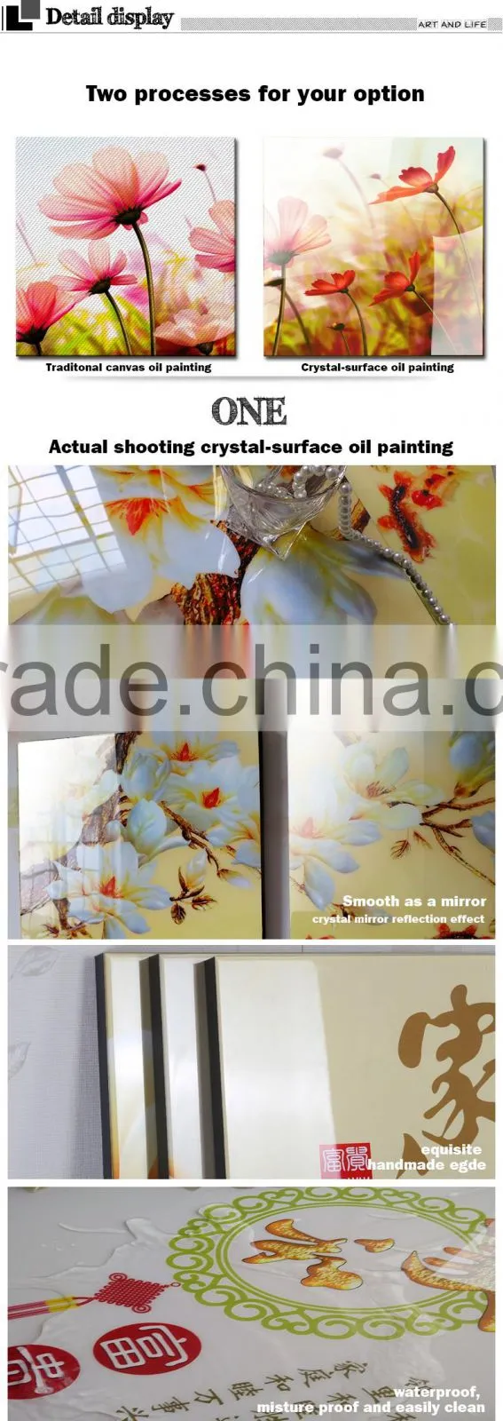 dropshipping abstract oil painting with canvas printing of home decor to room