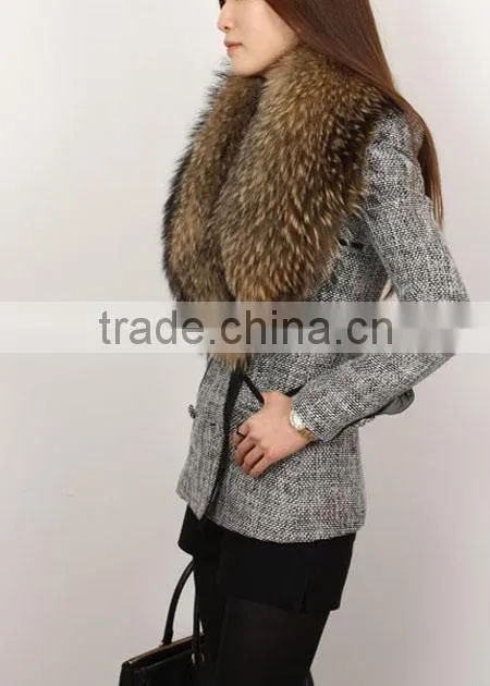 lady's soft raccoon fur collar RC15