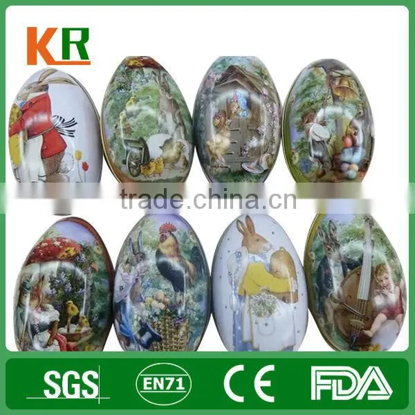 Cute Egg Shaped Metal Tin Can