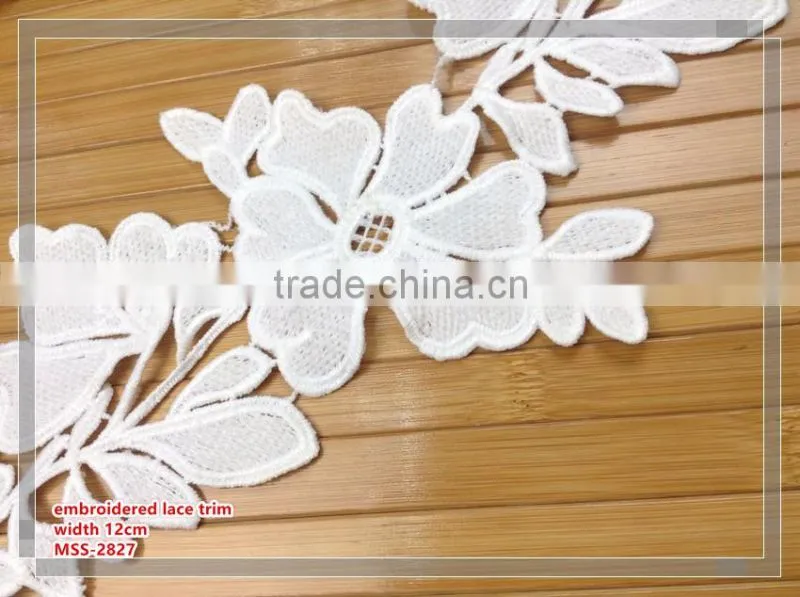 2017 beautiful wedding dress chemical lace trim