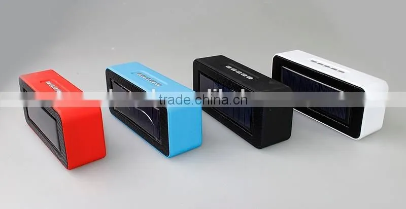 2016 portable mini fm gift bluetooth wireless solar powered speaker