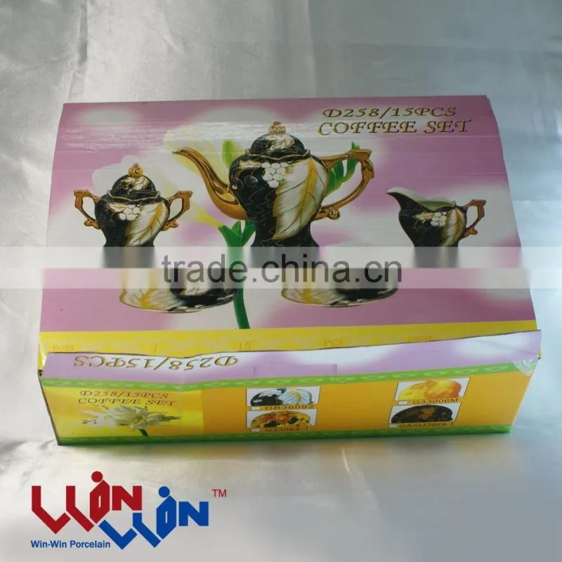 2011 ceramic tea set 17pcs in gift box wwd-130093