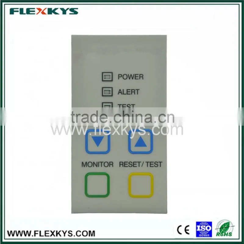 New design embossed keys metal dome tactile PCB memrbane switch with LED intergrated