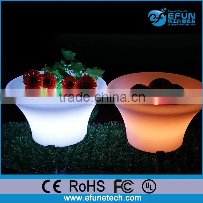 decorative parties and event illuminated fruit pot, rgb color changing led outdoor pot light