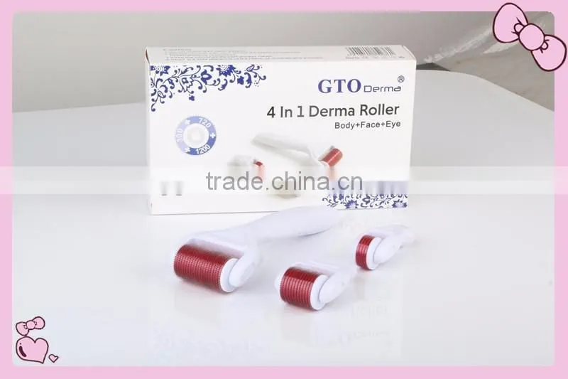 GTO derma roller titanium 4 in 1 in white color