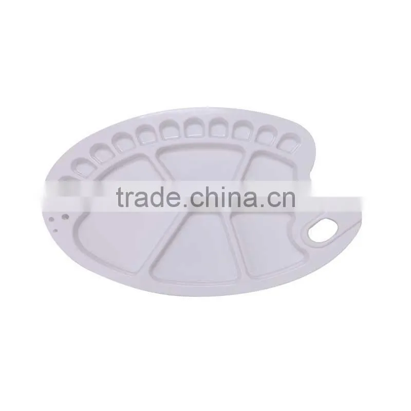 Oval plastic palette for artist and hobby/ art palette with white color