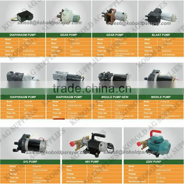ULV 6v dc sprayer pump