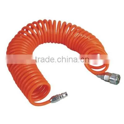 Recoil hose with USA type quick coupler Hose available material :PE(Polyethylene) .PU(Polyurethane).Nylon