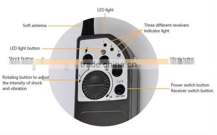 1000M Rechargeable Remote Electronic Large Dog Training Collar for 2 Pet Trainer