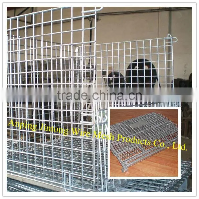Wire Mesh Containers, Mesh Container, Wire Container for Industrial Warehouse Storage Foldable(Collapsible) &Stackable