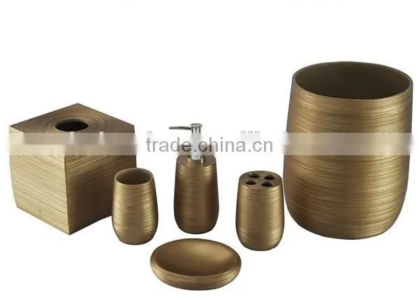 Sea series Resin Bathrooom Sets 5pcs bathroom accessory set