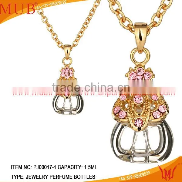 Dress Shape Jewelry Pendant Glass Perfume bottle jewelry