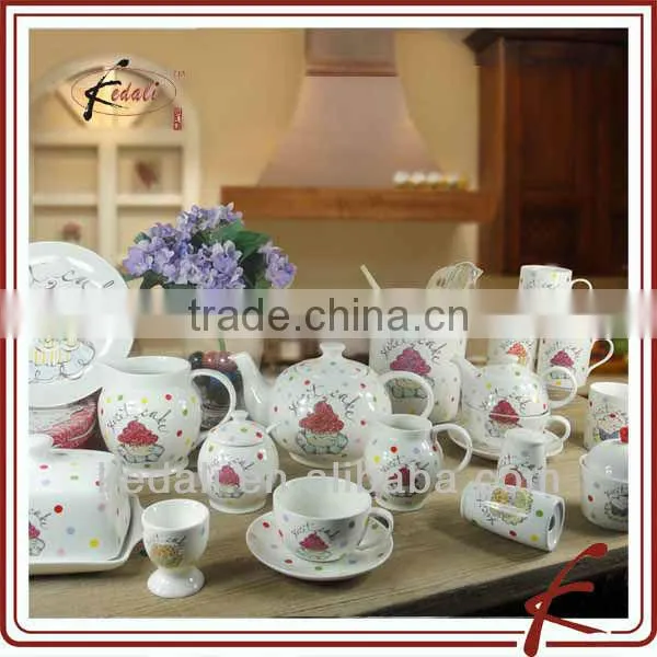 ceramic bird design salt pepper pots with handgrip