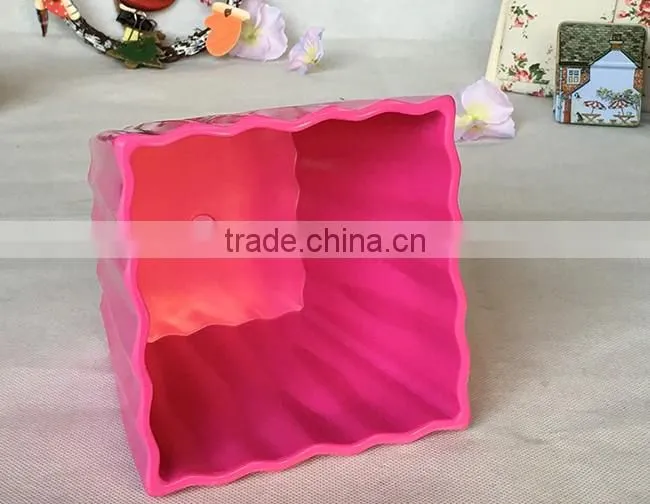 New design indoor colorful rectangular plastic planter