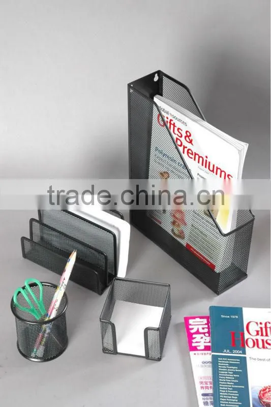 High Quality Modern Metal Mesh Office Stationery Set Of 4 Pieces
