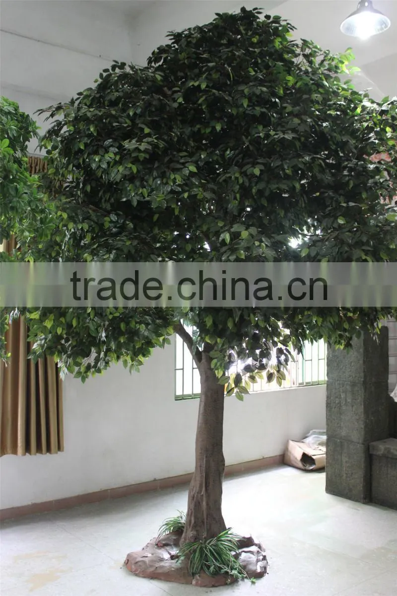 2015 factory price hot sale artificial banyan tree with real wood trunk
