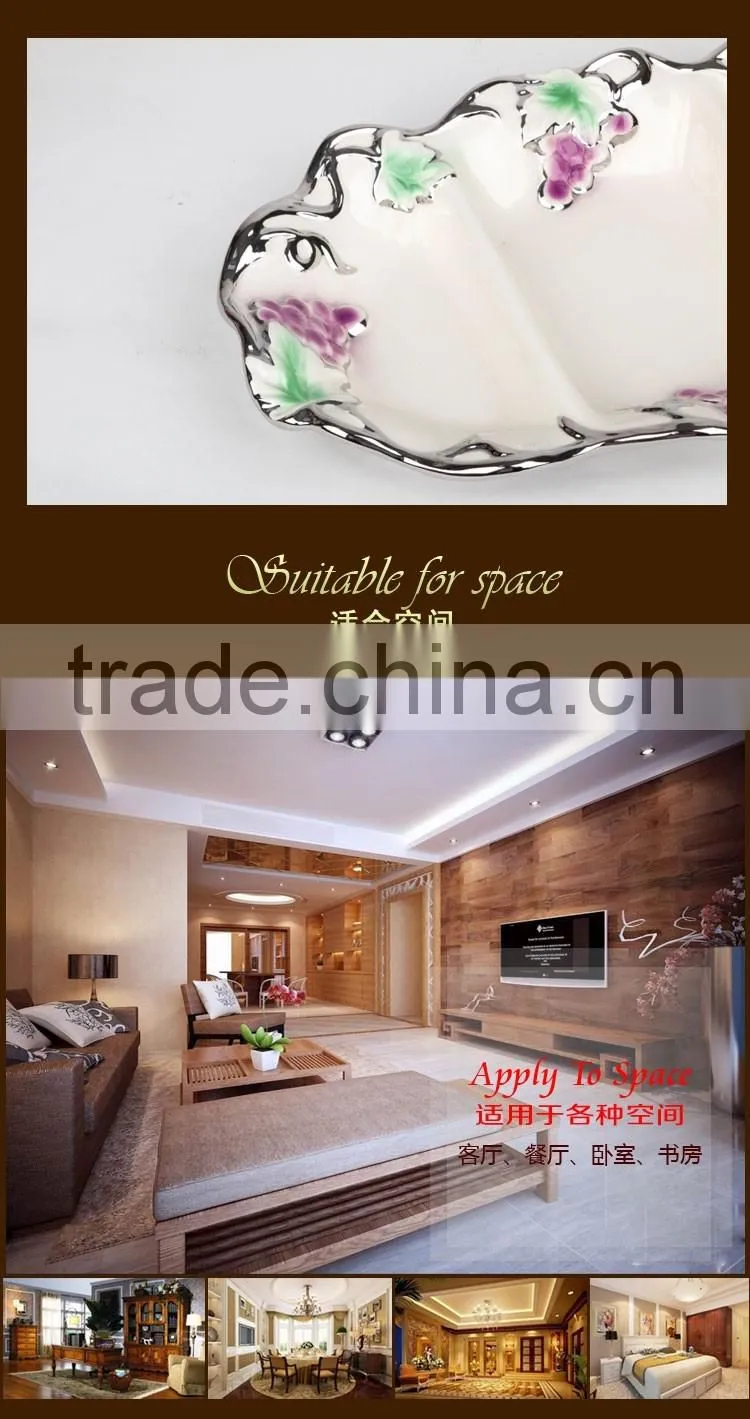 2016 ceramic grids plate golden ,ceramic plate,cheapest wholesale dishes