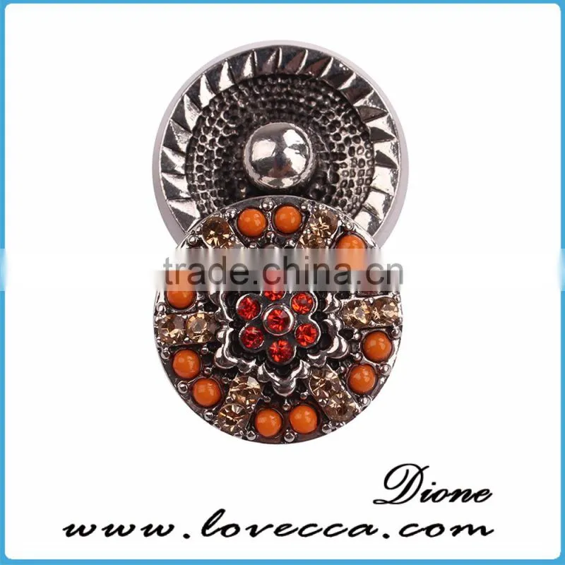 Trendy Punk Style Snap Button Jewelry Interchangeable ring prong snap buttons