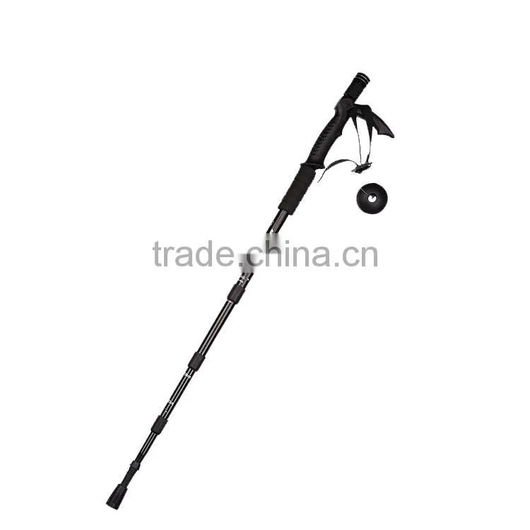 Telescopic walking sticks with flashlight 9 LED, Aluminum 6061, 4 sections, SZ19002