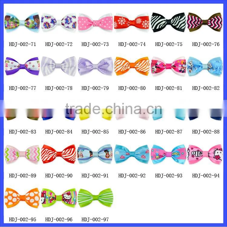 Fancy Blue Bow Knot Hair Accessories Alligator Clips Baby Girl Bows/ Hair Bow Ribbon