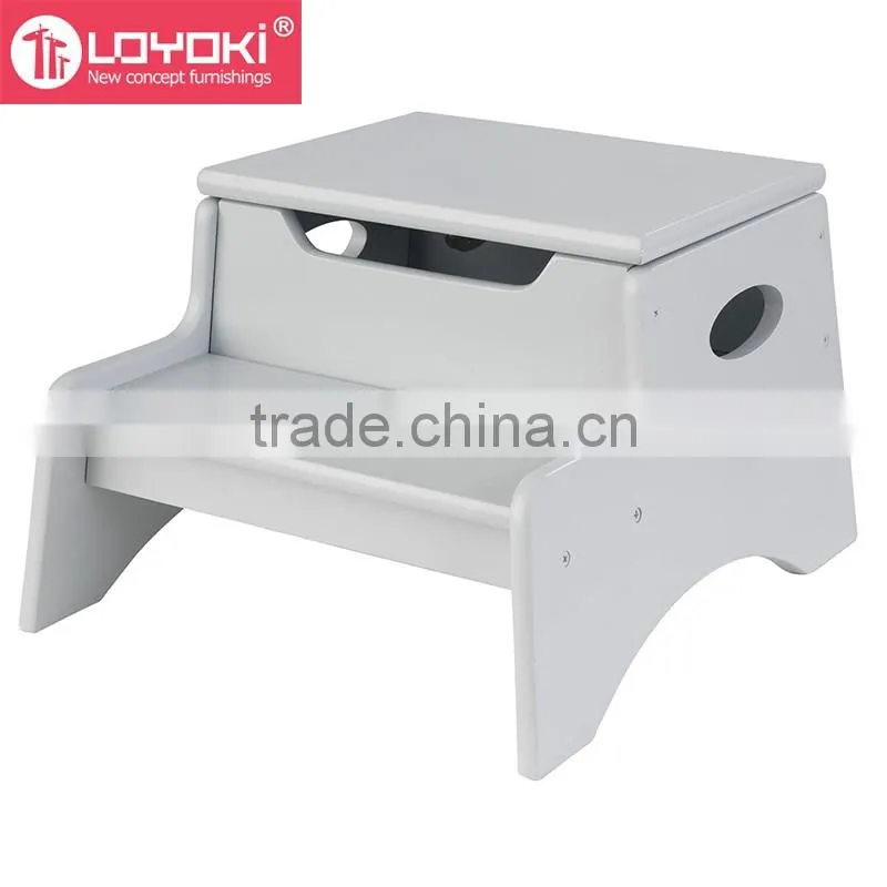 high quality 3 step wood fold step stool Multifunction step ladder