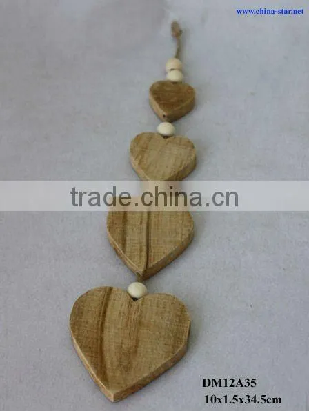 wood decorative heart hangings for bird