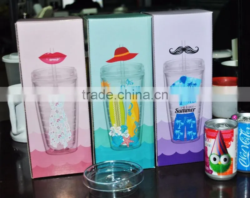 PS double wall walking mug 2017 new promotion Item