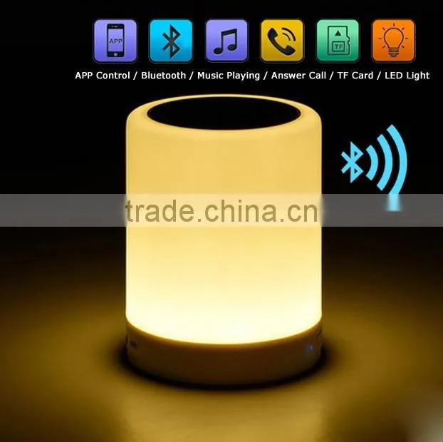 High Quality Music Mini Portable bluetooth speaker with LED Lamp