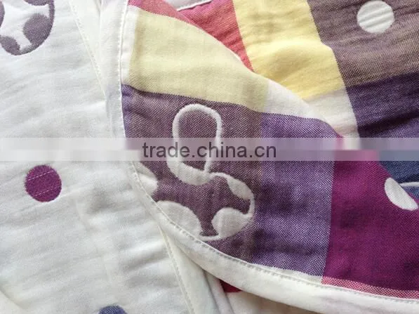 6 layer 100% natural cotton kids Bath towel wholesale kids Bath towel