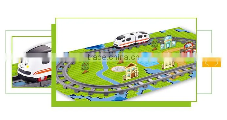 hot sale battery operated building blocks plastic toy train tracks
