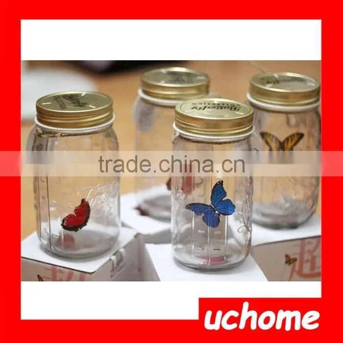 UCHOME Perfect Butterfly Wedding Gift and Factroy Price Glass Butterfly in a Jar