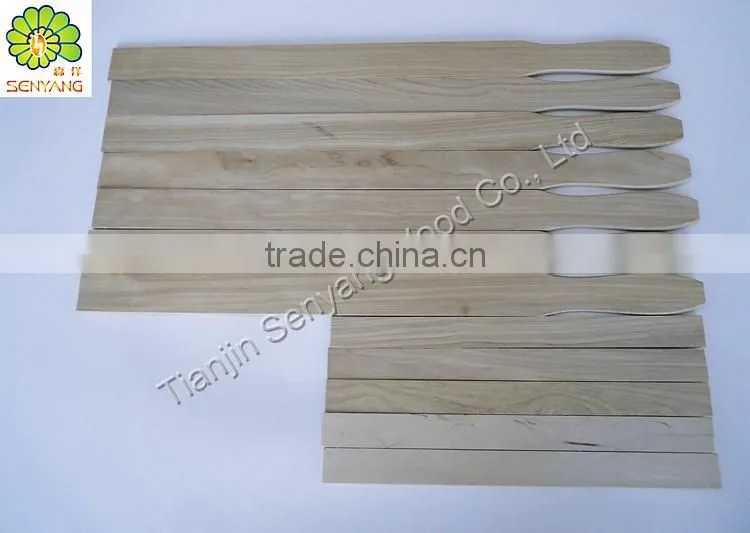 mixed paint palette with handle wooden paint stirrer