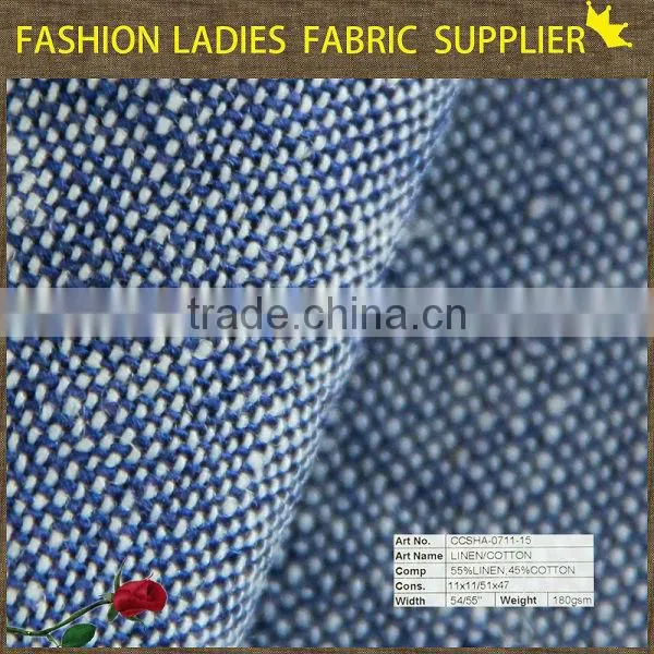 shaoxing cicheng fashion cotton natural linen fabric rustic