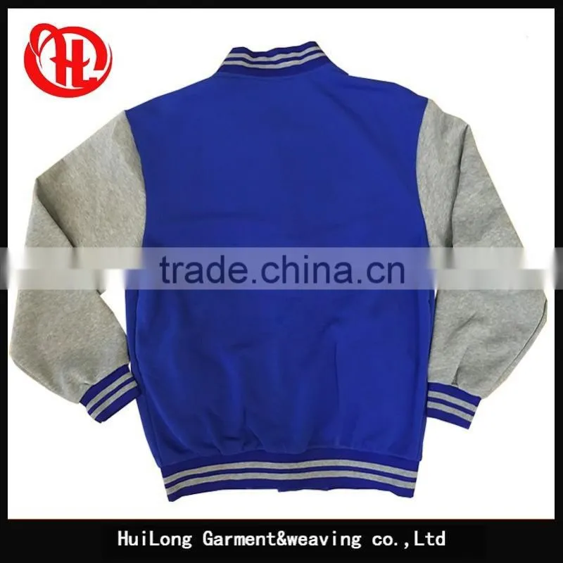 2017 Top popular Wholesale Men Fleece Varsity Jacket Baseball Uniform