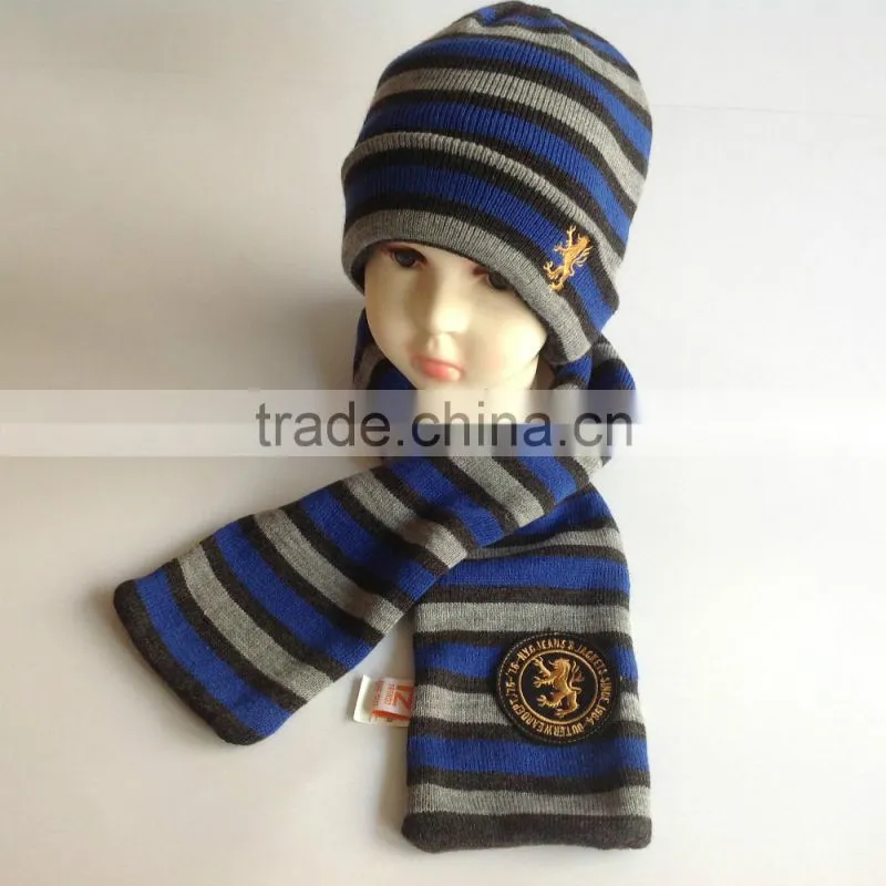 children pink and white winter knitting kids scarf hat glove 3pcs sets