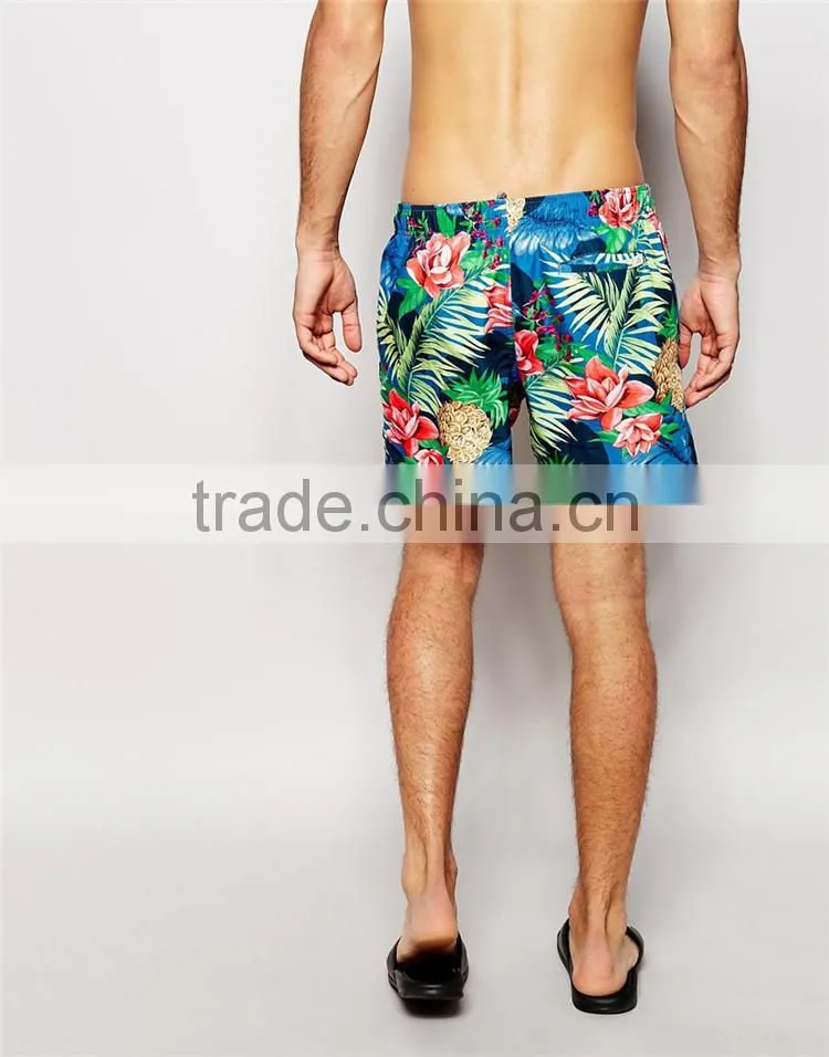 Surf Mens Swimming Trunk Plus Size Swimming Trunks Men's Full Printed Swimming Trunk
