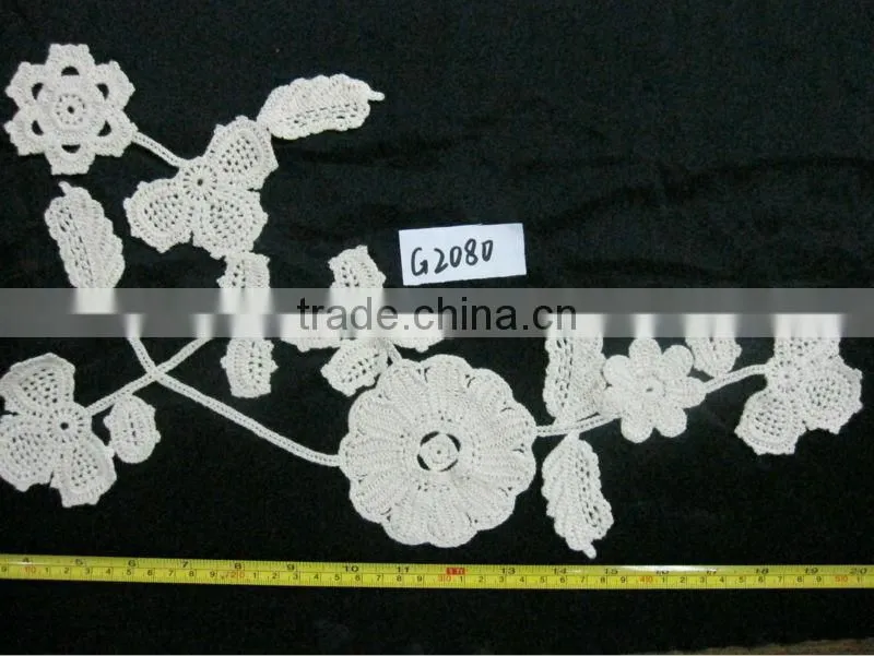 machine made cotton flower patches for clothes