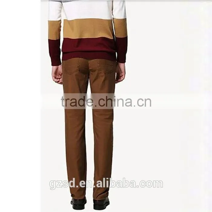 2015 Top Quality Trendy Dark Brown Fancy Dress Man Pants