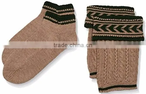 Bavarian Calf Socks Brown-green