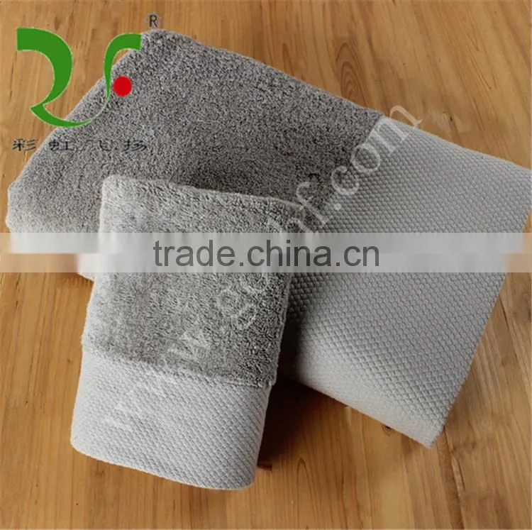 High quality platinum banded hotel terry cotton hand towel