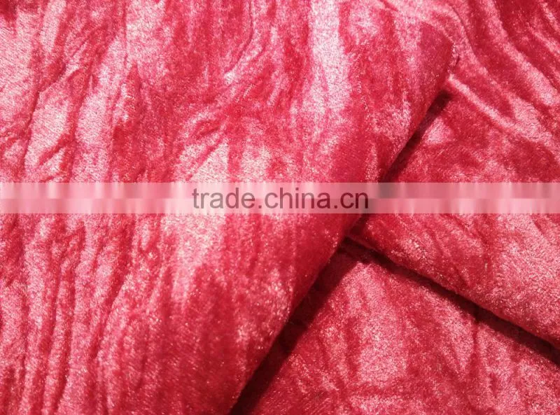 dyed crushed velour fabric